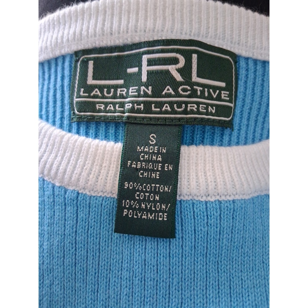 Vintage Lauren Active Ralph Lauren Beach Sweater Zip Neck Women Small Surf Coast - Picture 2 of 8